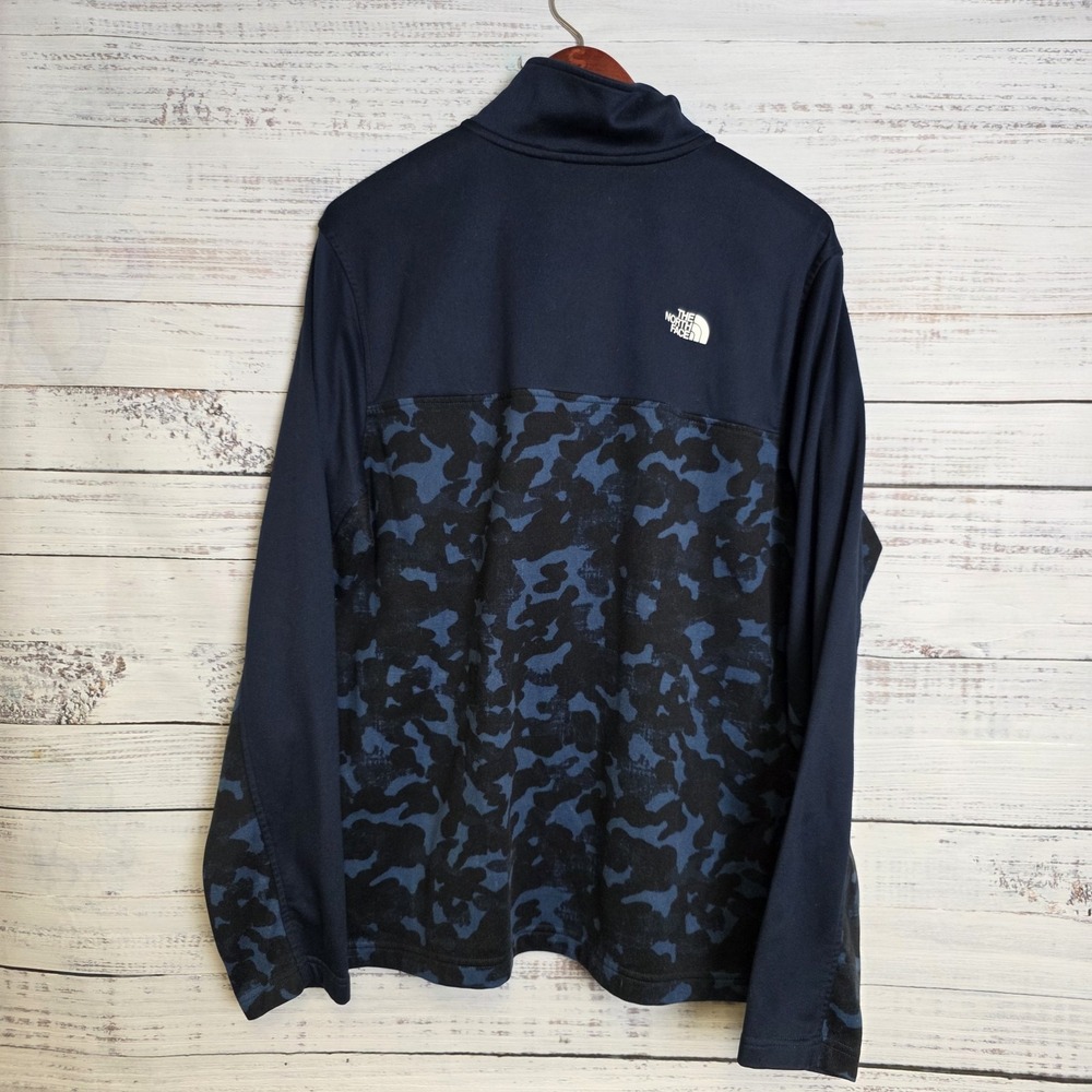 North Face Ventrix Cinder Jacket 1/4 Zip Mens Large Blue Camo Pullover‎ Fleece - Picture 3 of 10